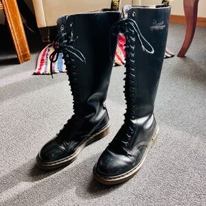 Dr. Martens Black Tall Lace-Up Boots
